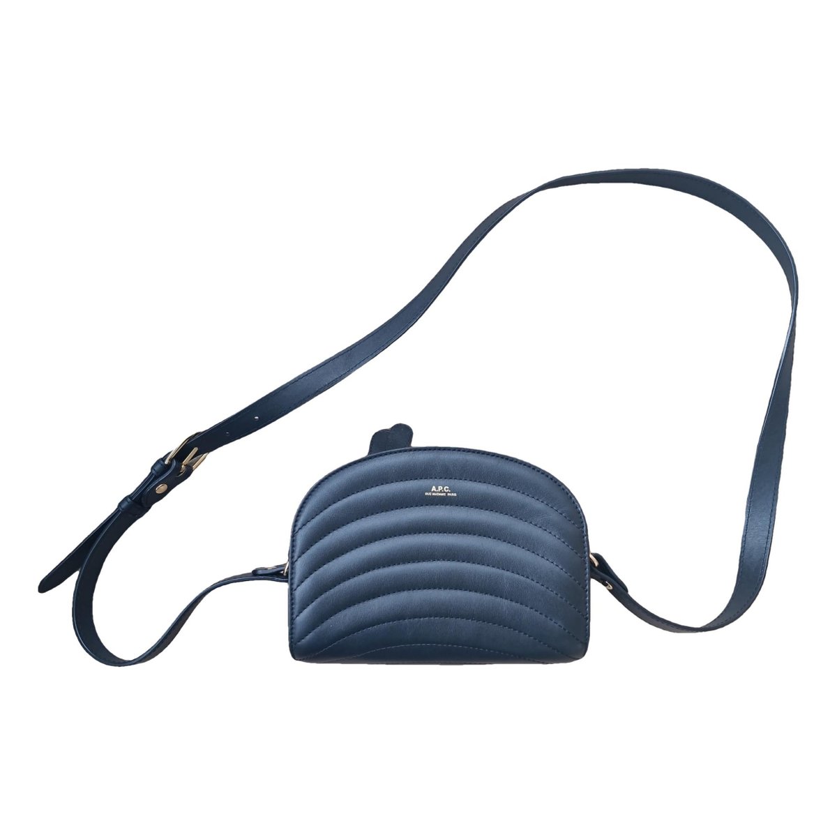 Demi-lune leather crossbody bag