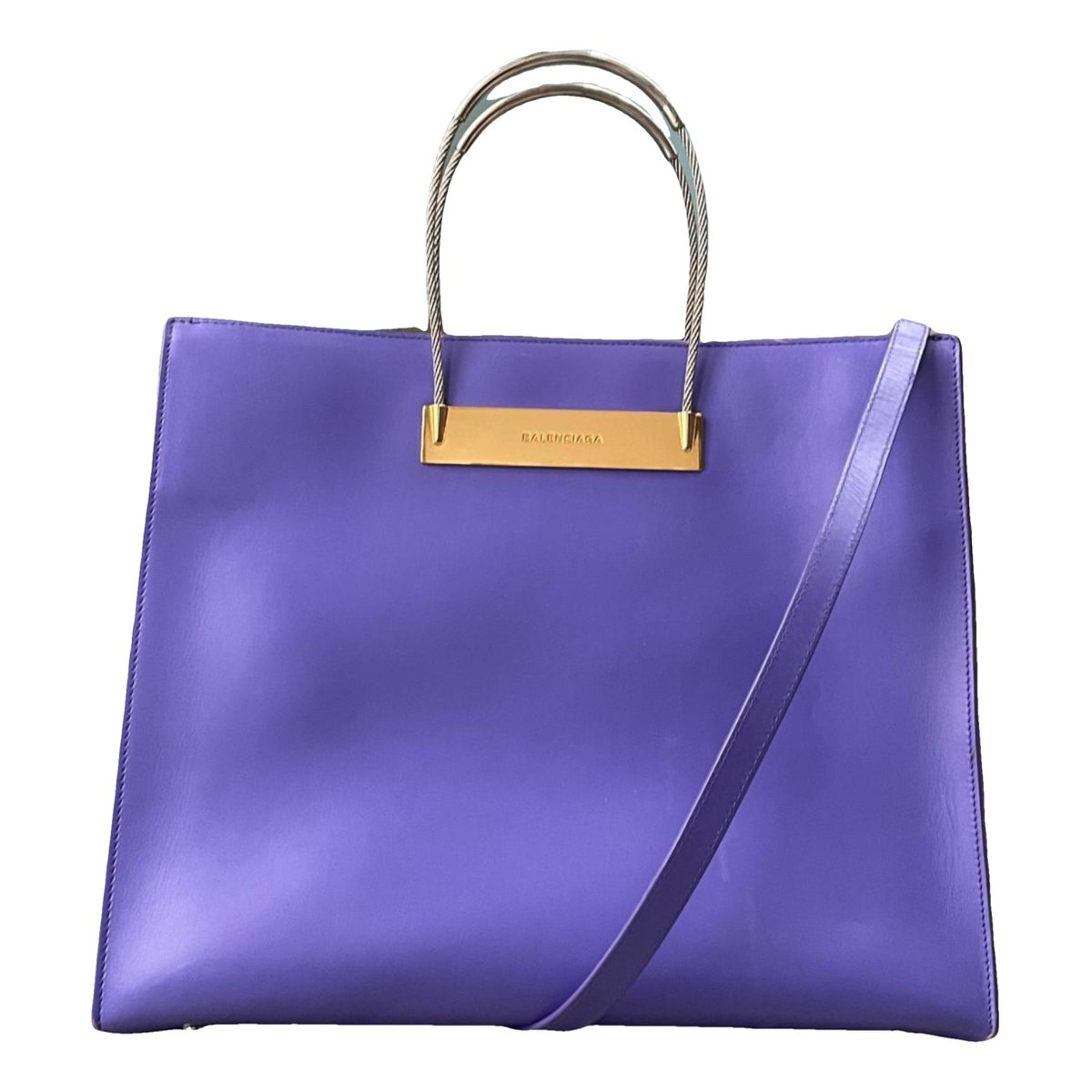 Cable leather crossbody bag