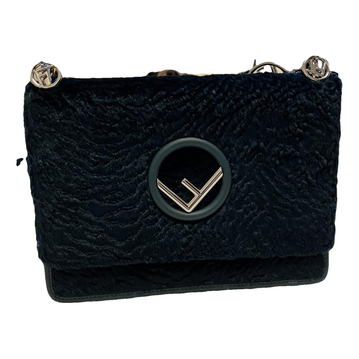 Kan I Logo velvet handbag