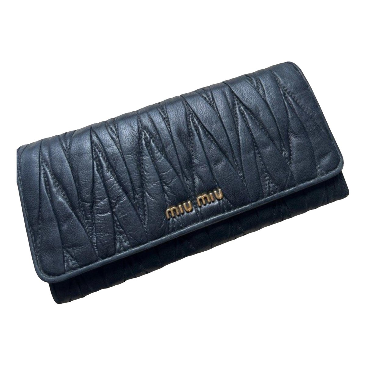 Matelassé leather clutch bag