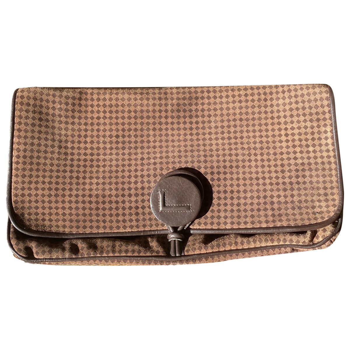 Lettrines velvet clutch bag