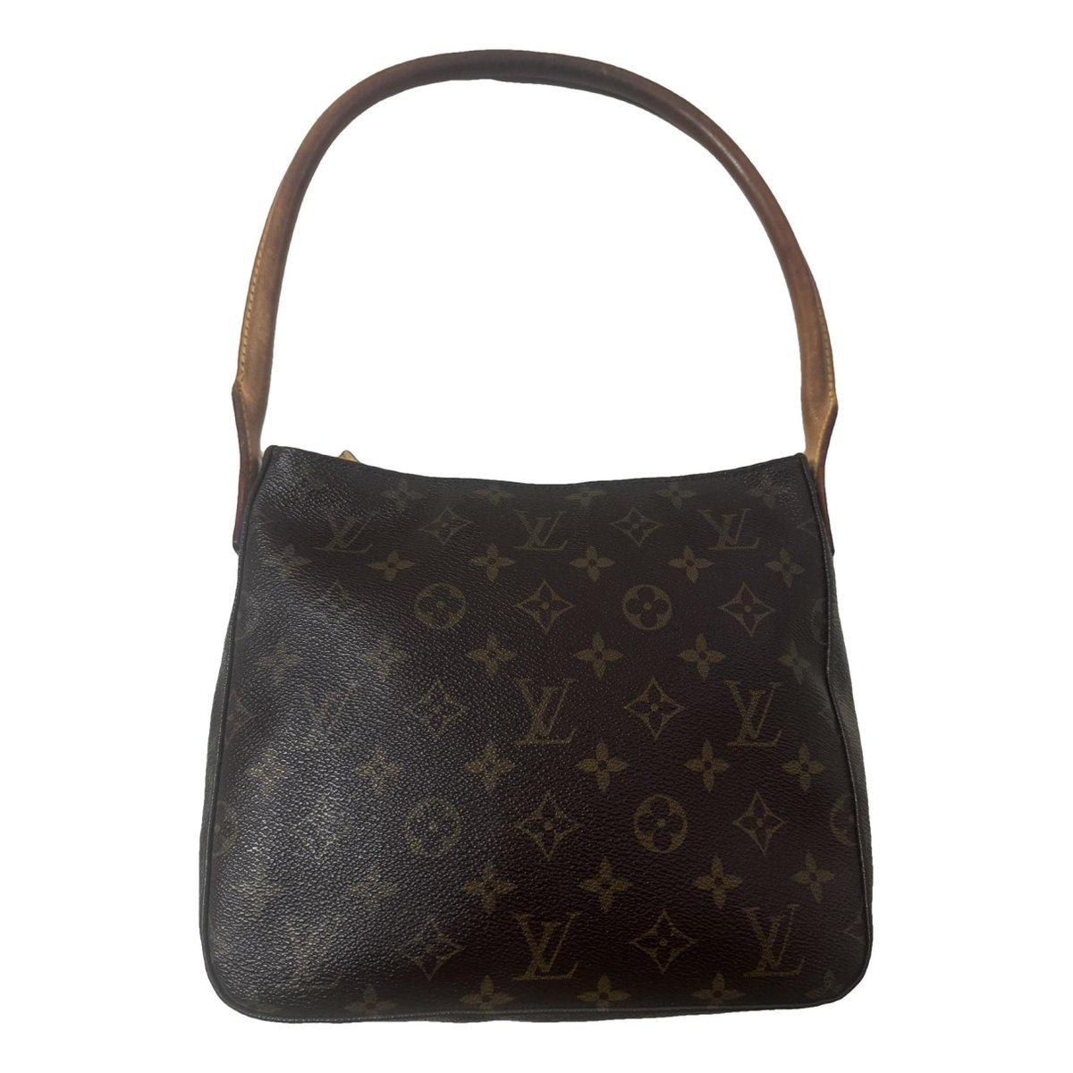 Looping leather clutch bag
