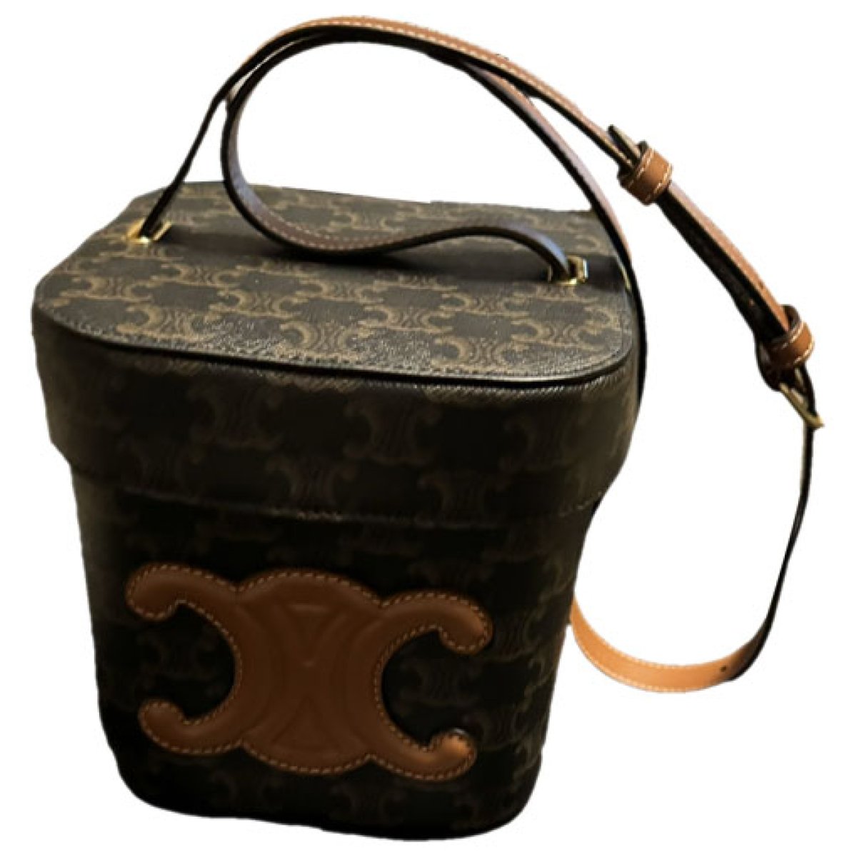 Tambour leather crossbody bag