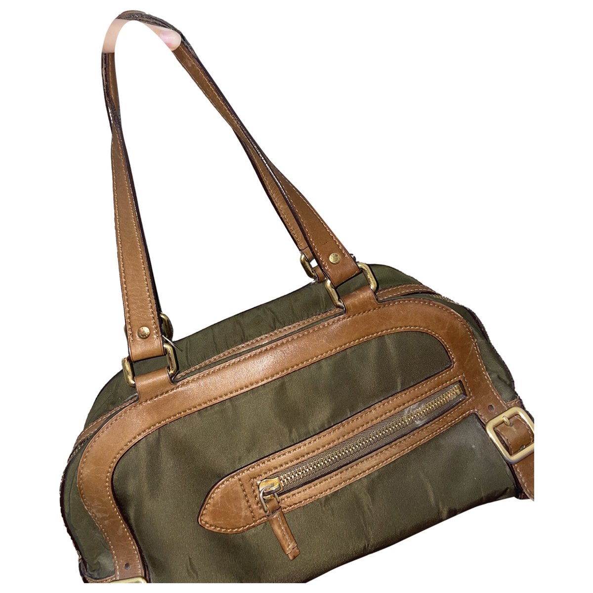 Bowling leather handbag