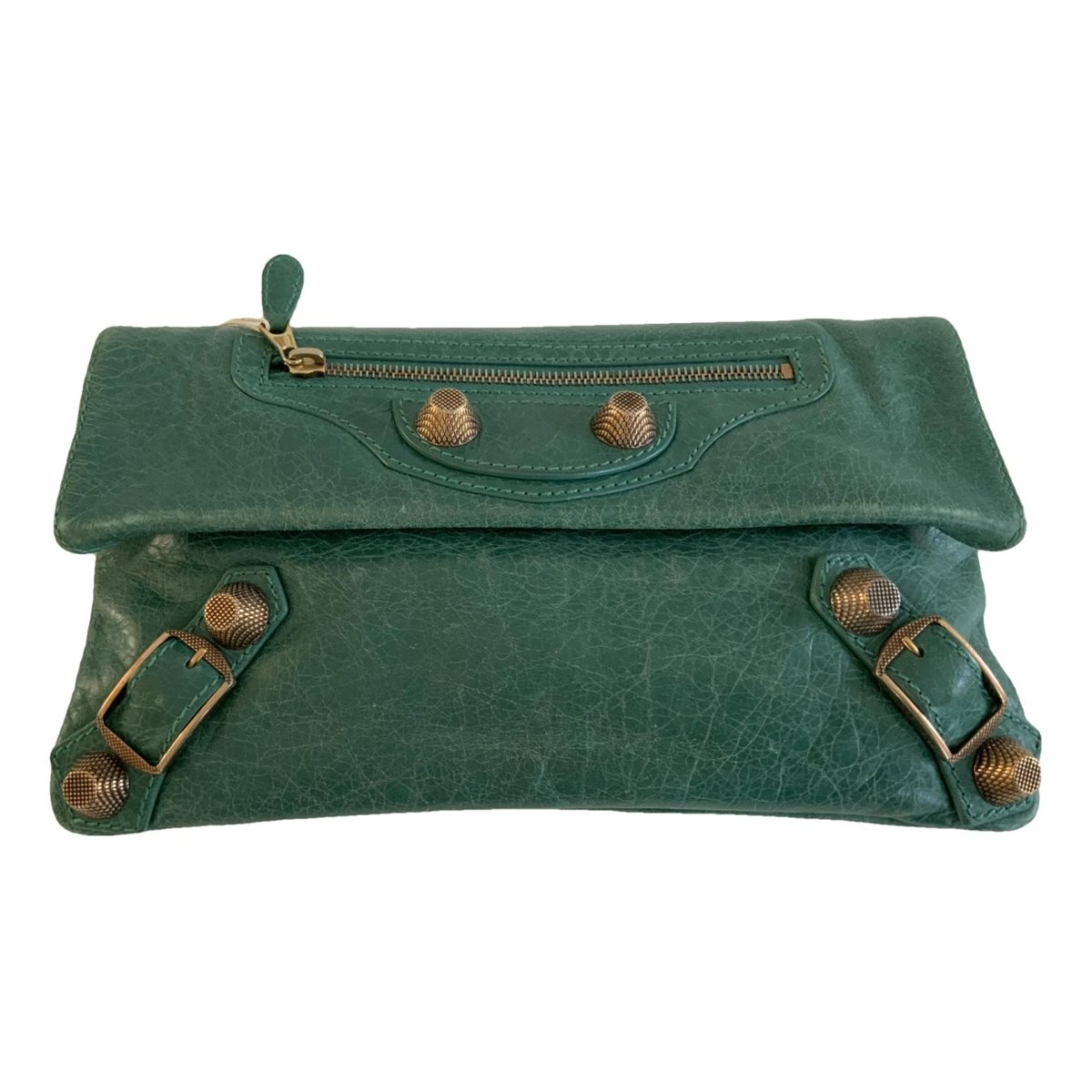 Envelop leather clutch bag