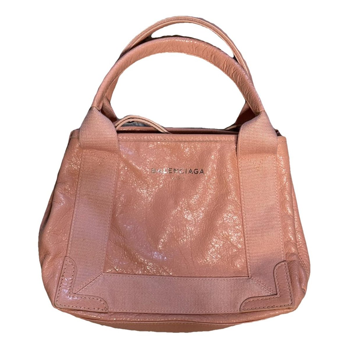 Navy cabas leather tote