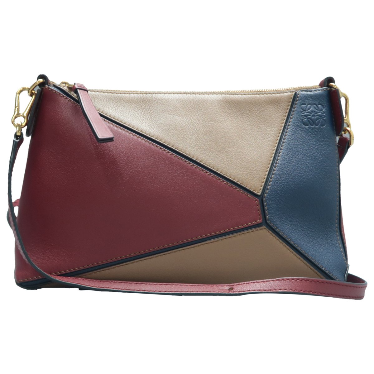 Puzzle leather handbag