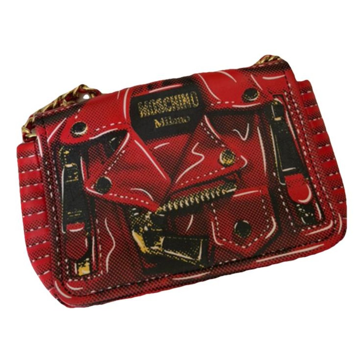Biker leather handbag