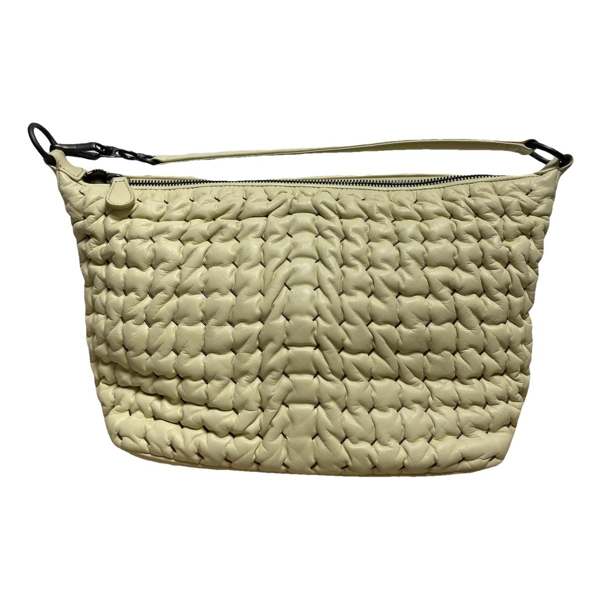 Window leather handbag