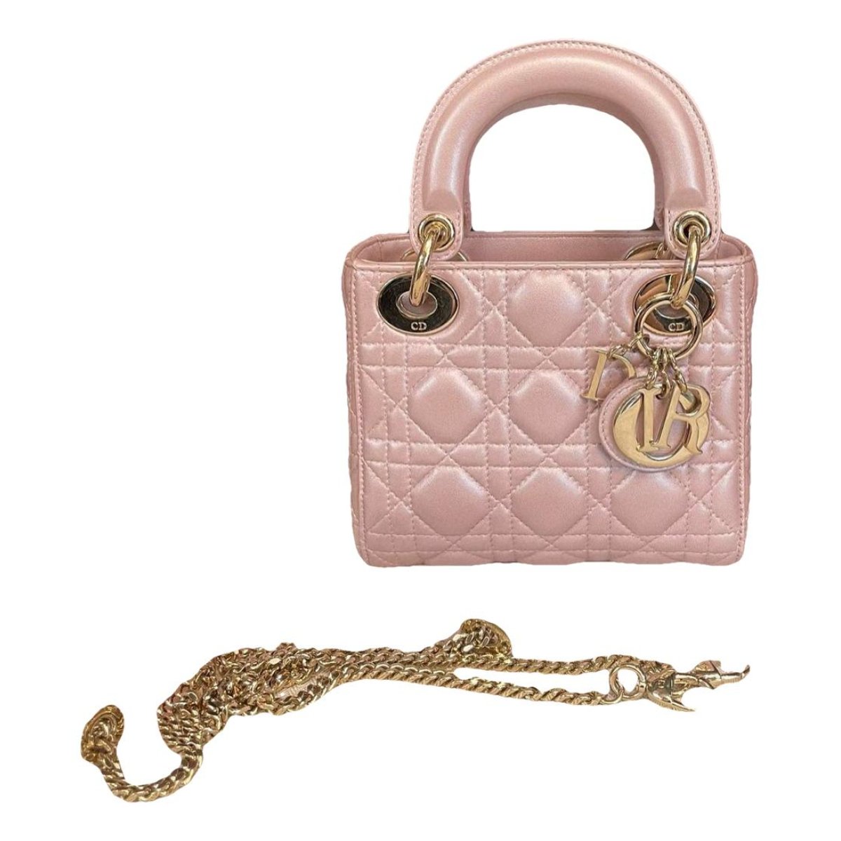 Lady Dior patent leather handbag