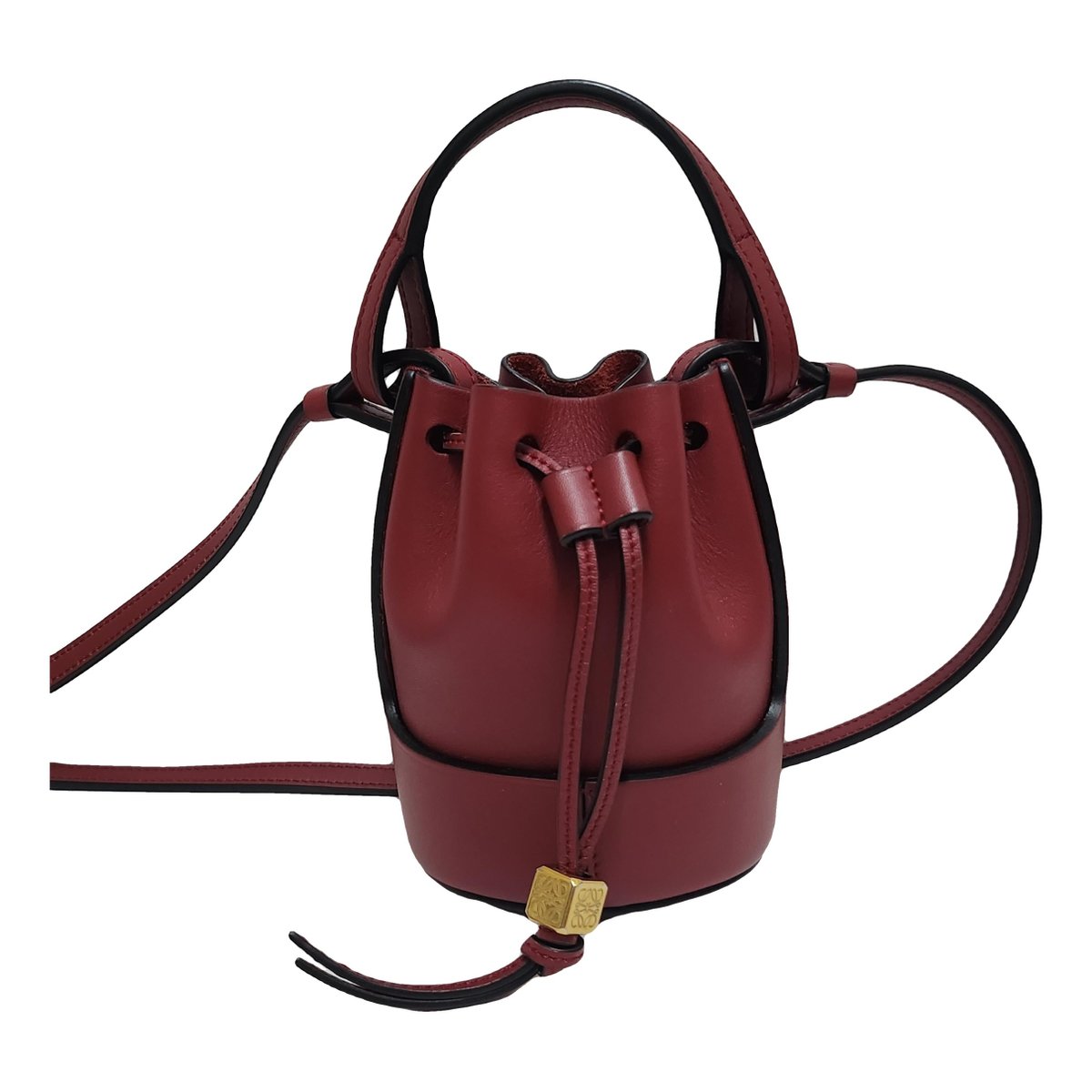 Balloon leather handbag