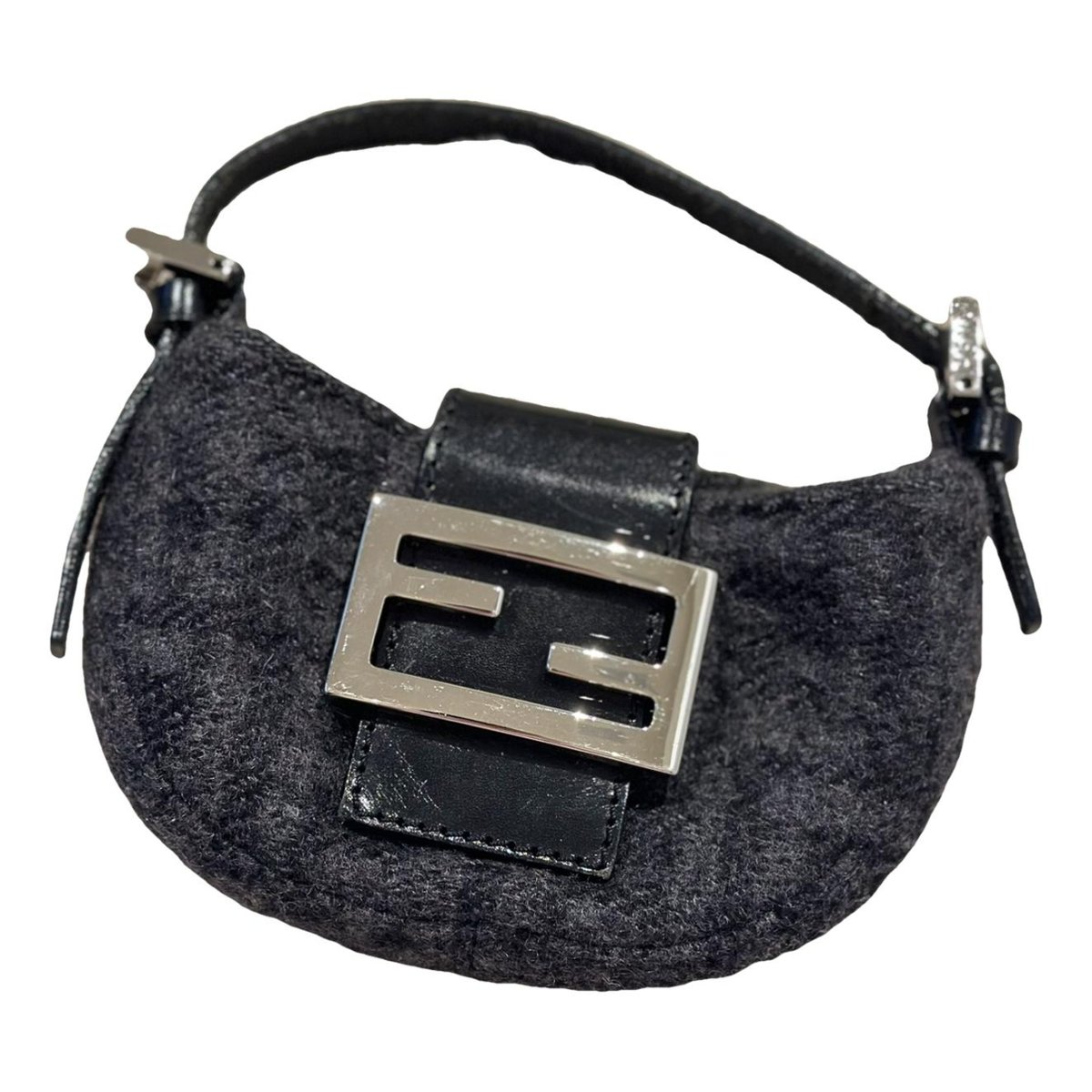Croissant Vintage cashmere handbag