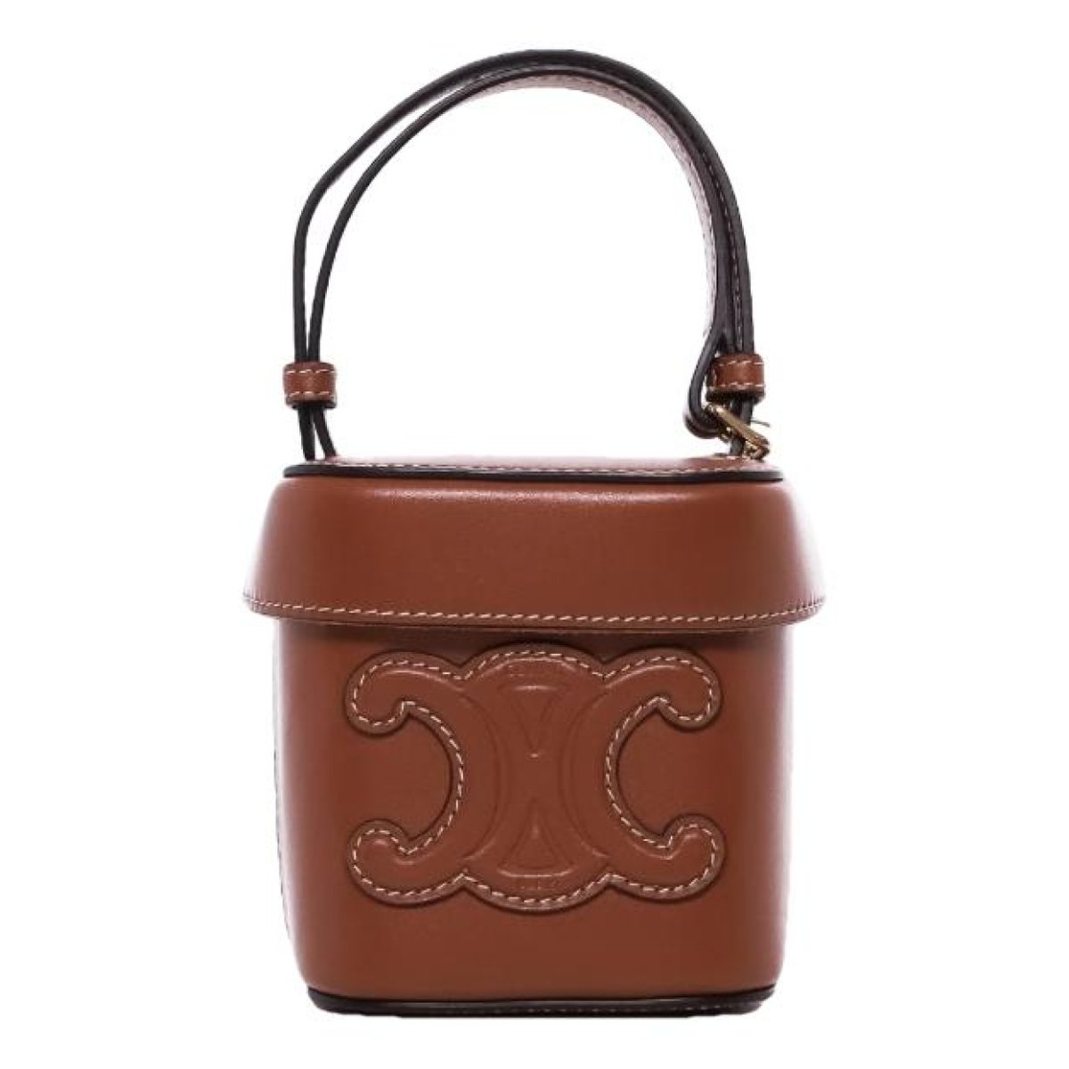 Tambour leather crossbody bag