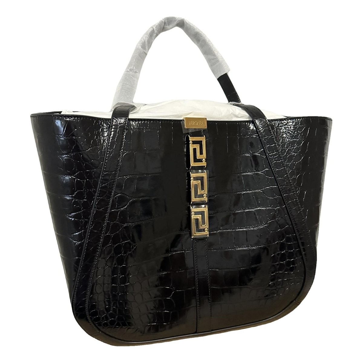 Greca Goddess leather handbag