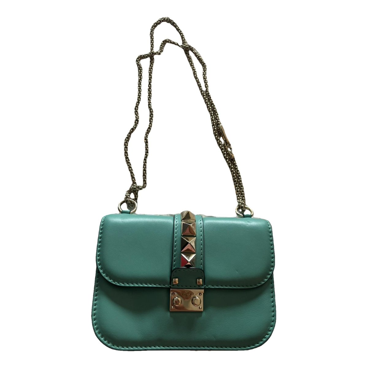 Glam Lock leather crossbody bag
