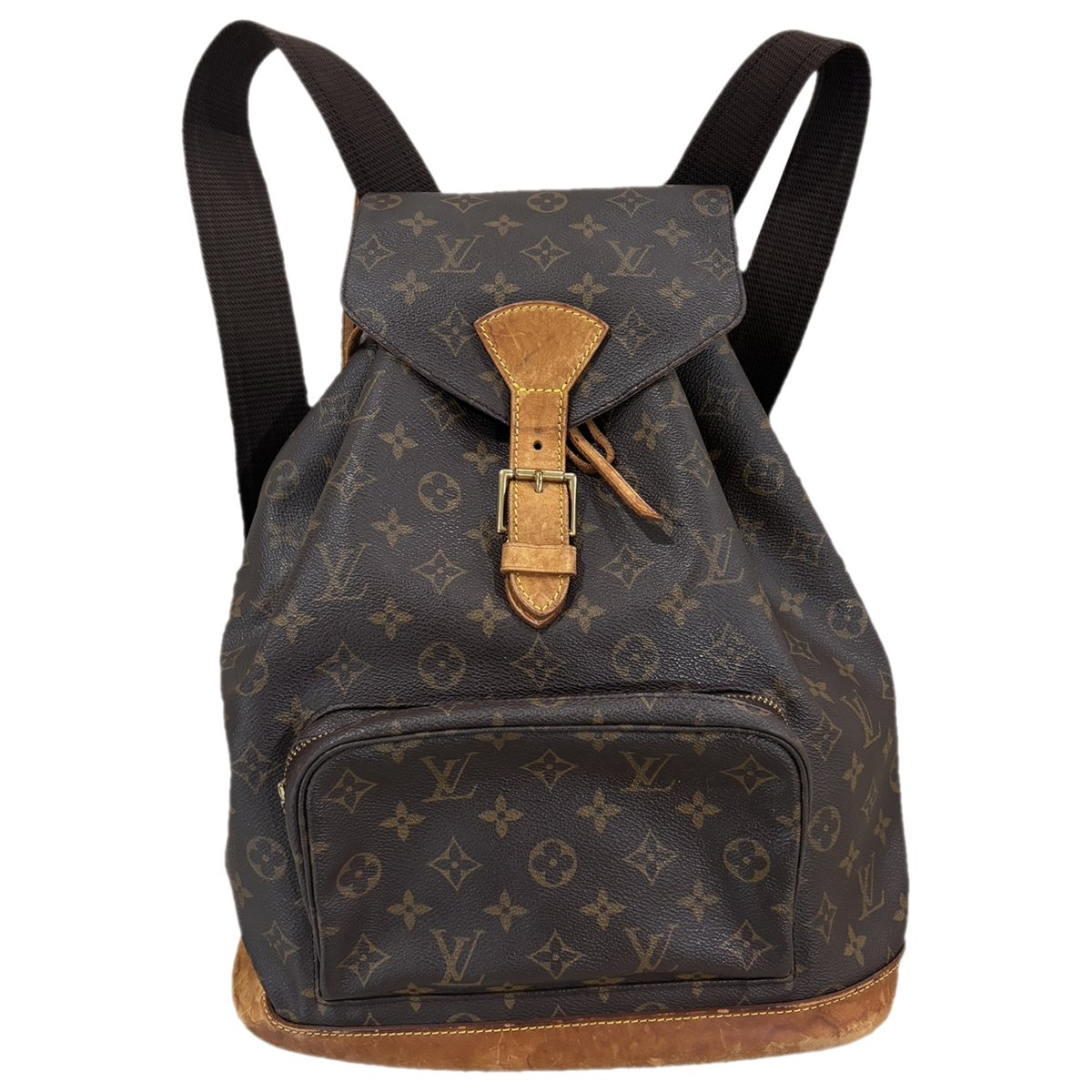 Montsouris Vintage leather backpack