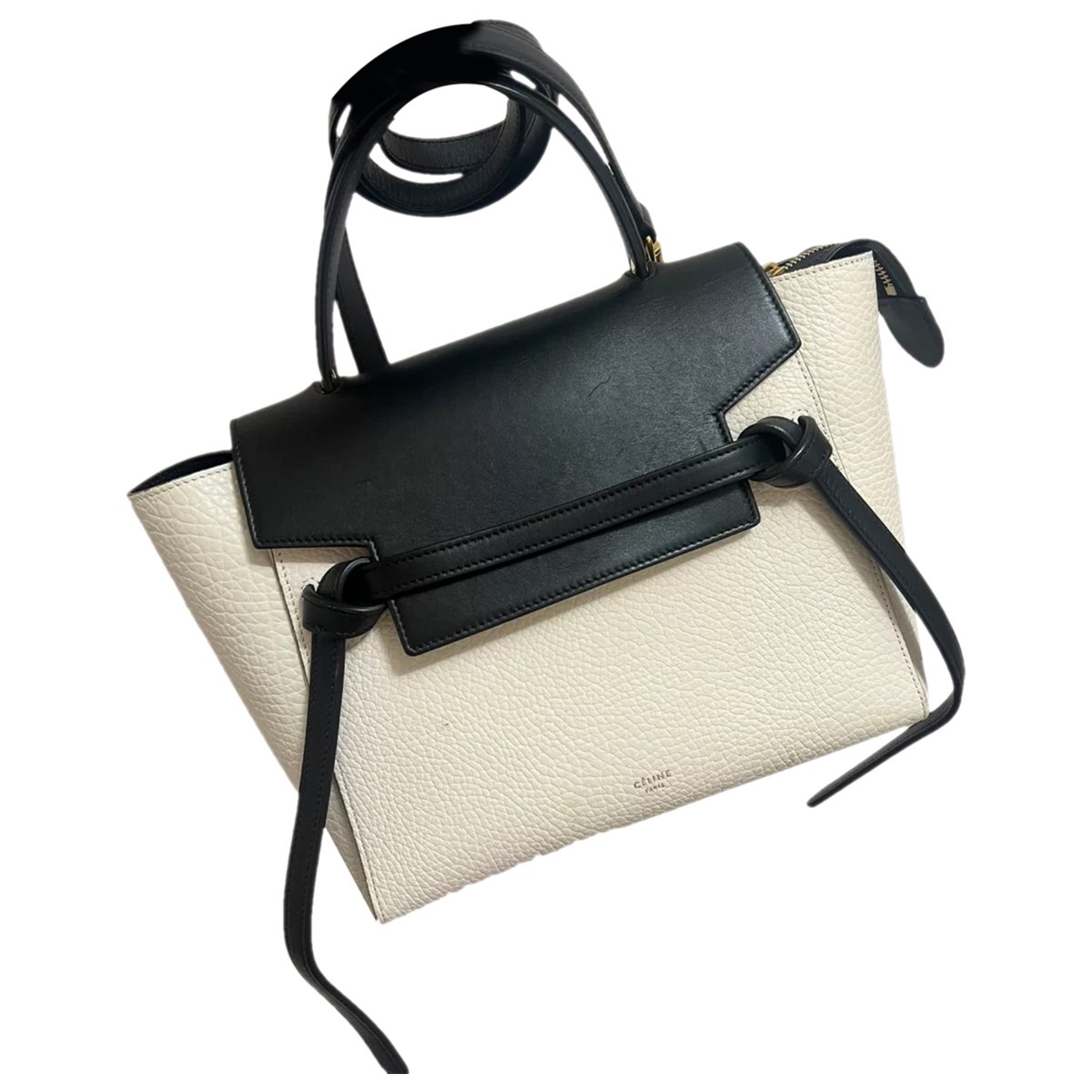Belt leather handbag