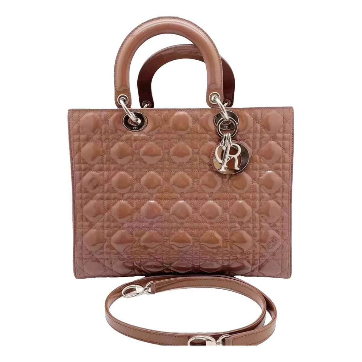 Lady Dior patent leather handbag