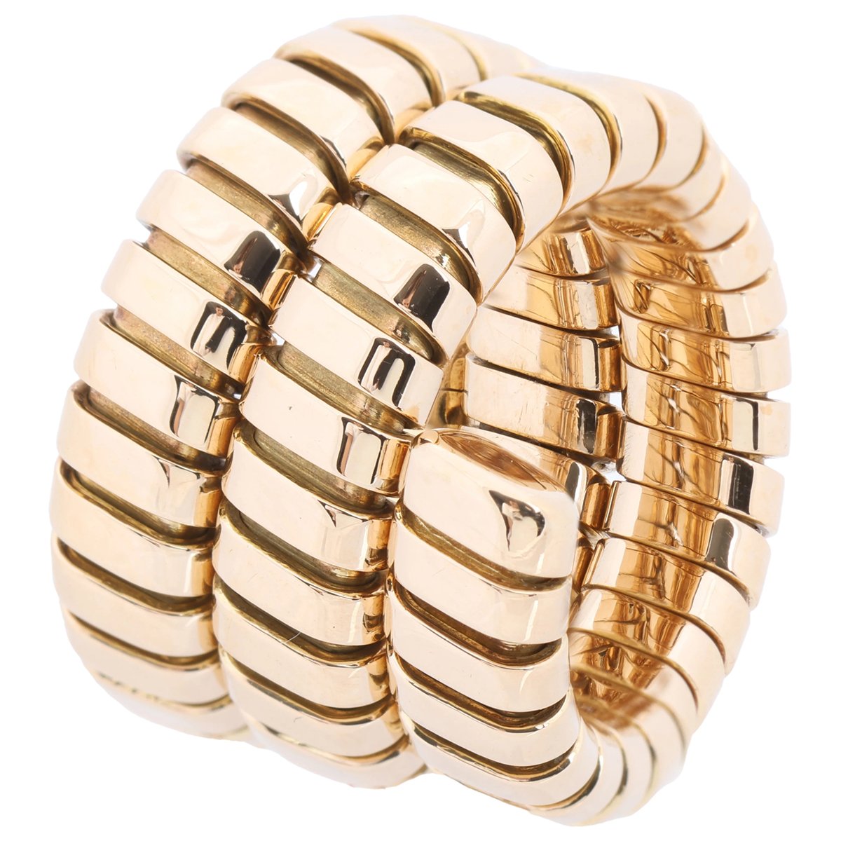 Tubogas yellow gold ring