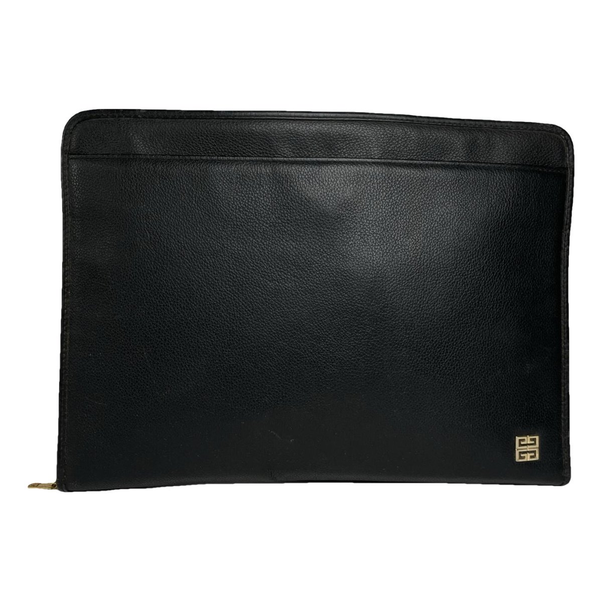Bow Cut leather clutch bag
