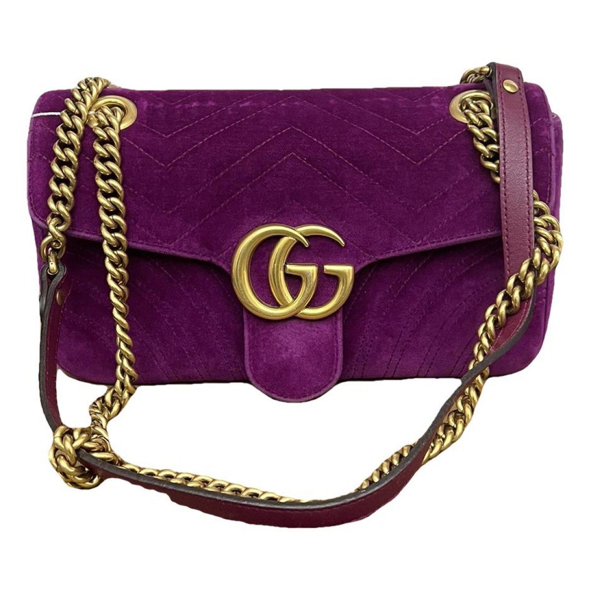 GG Marmont Flap velvet crossbody bag