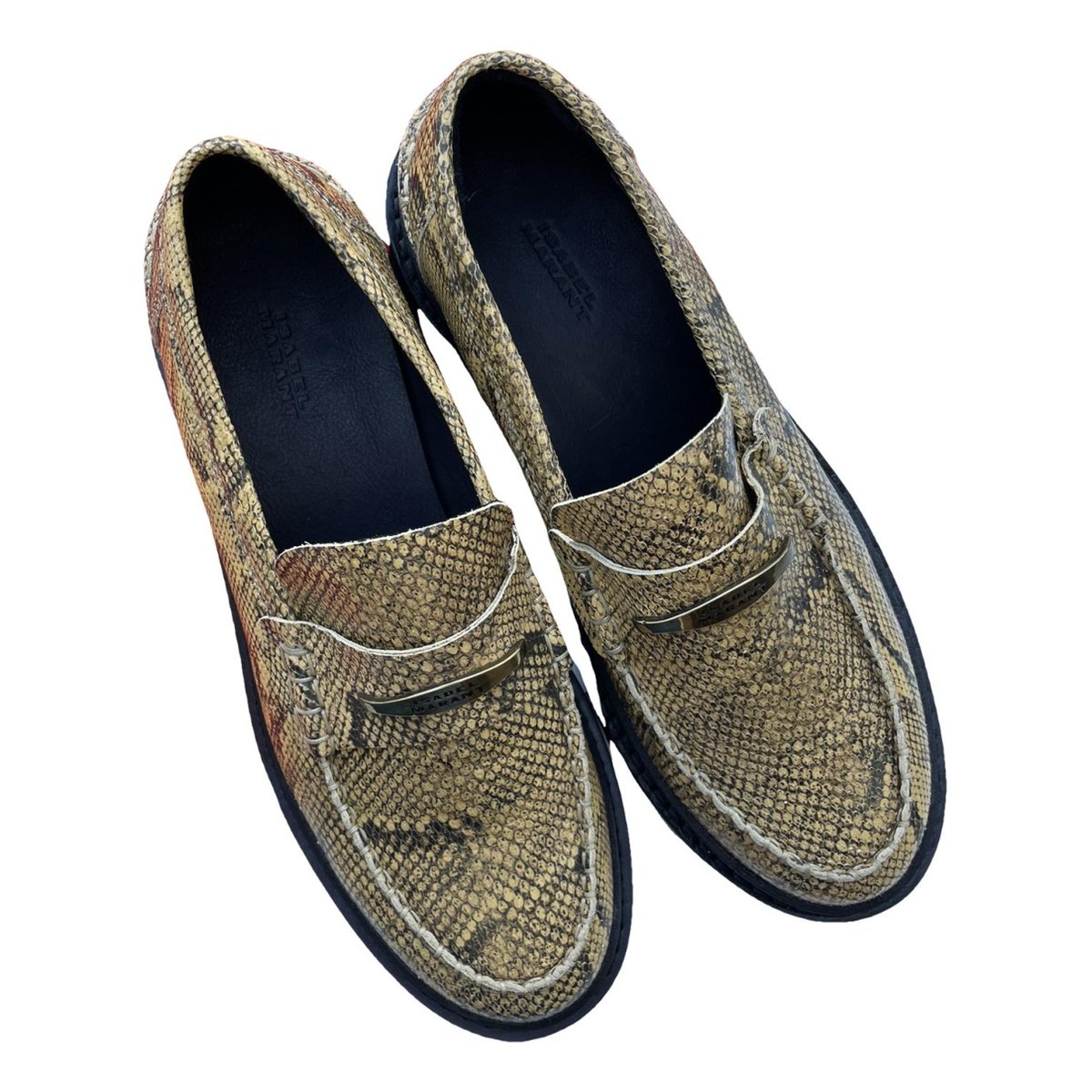 Fezzy leather flats