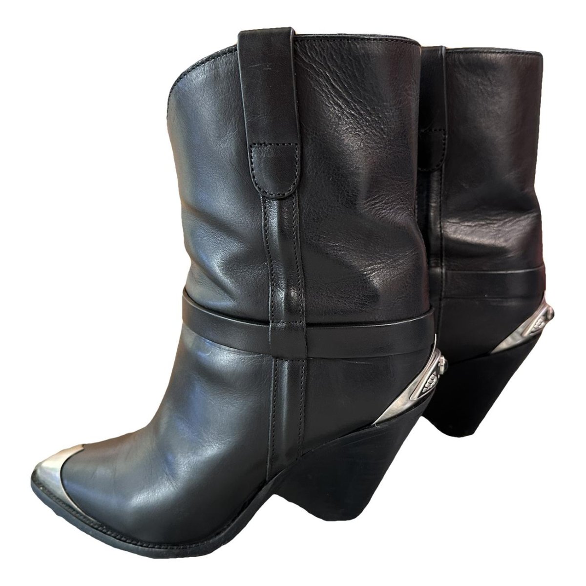 Lamsy leather cowboy boots