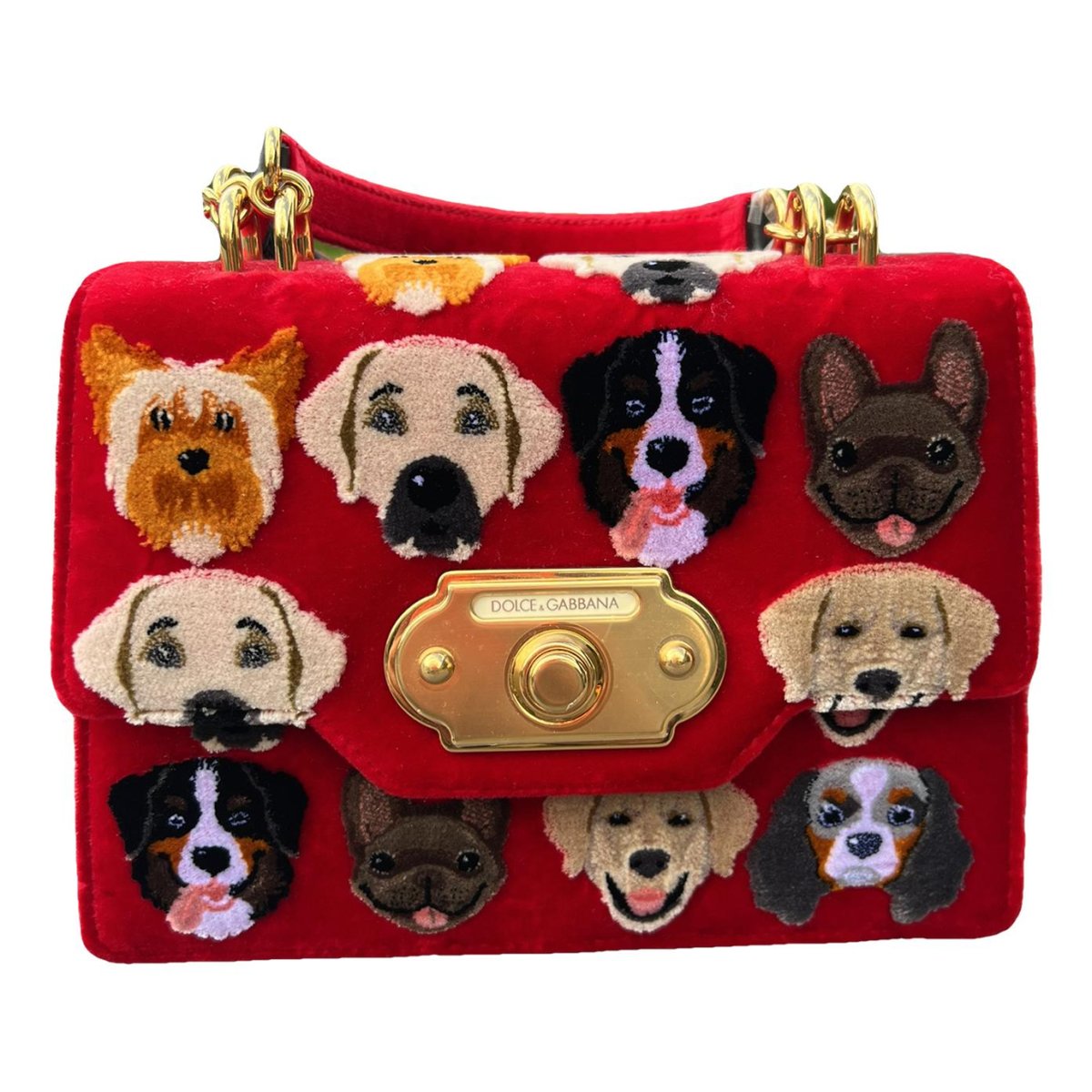 Welcome velvet handbag