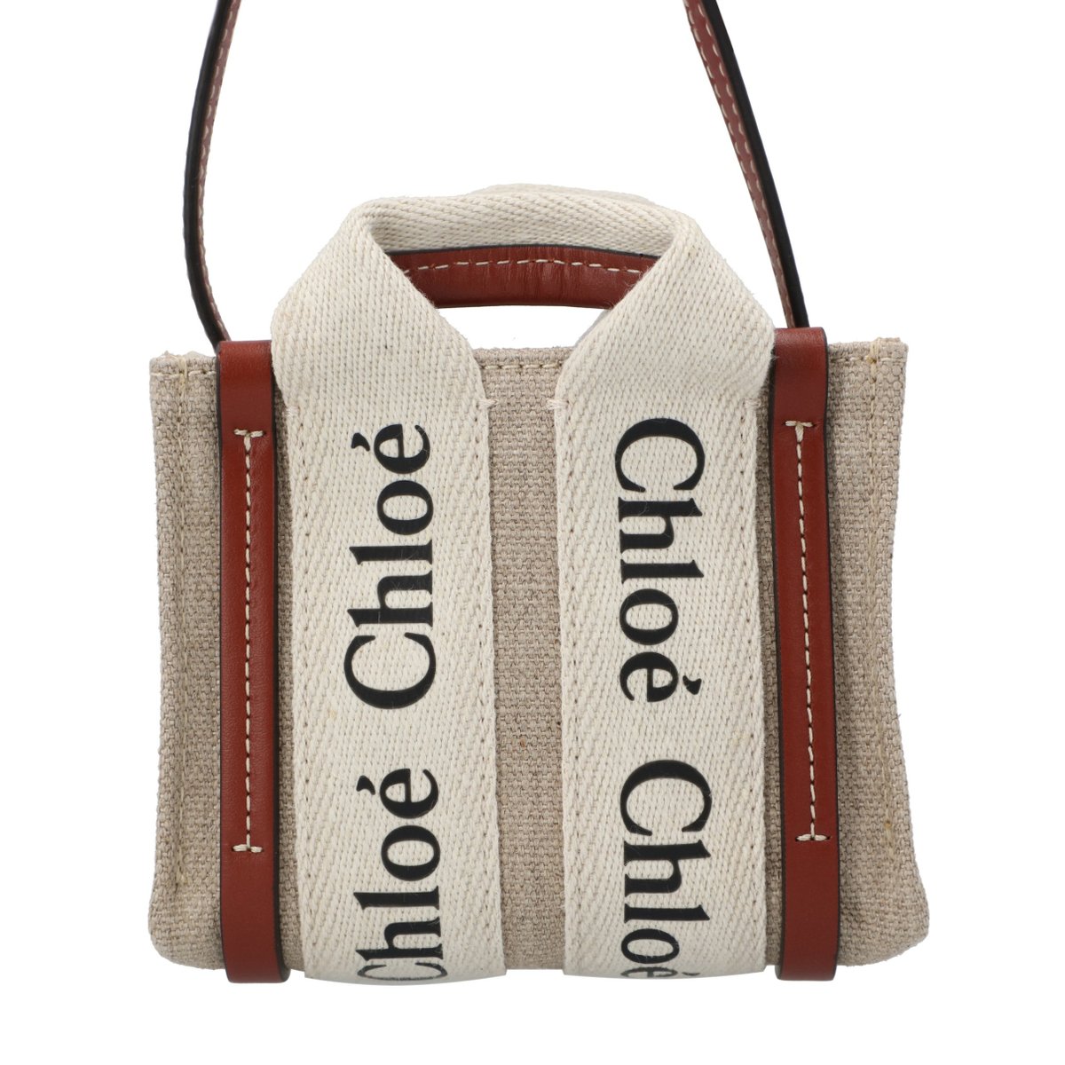 Woody linen handbag