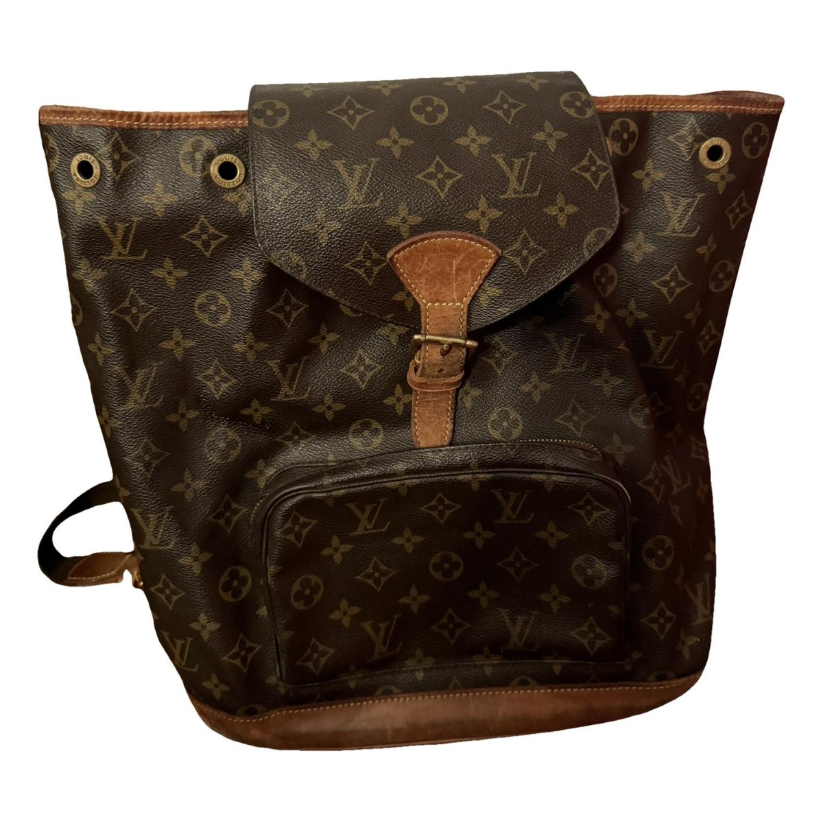 Montsouris Vintage leather backpack