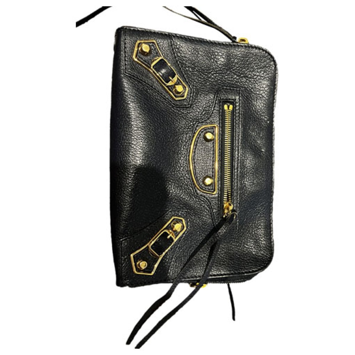 Hip leather handbag