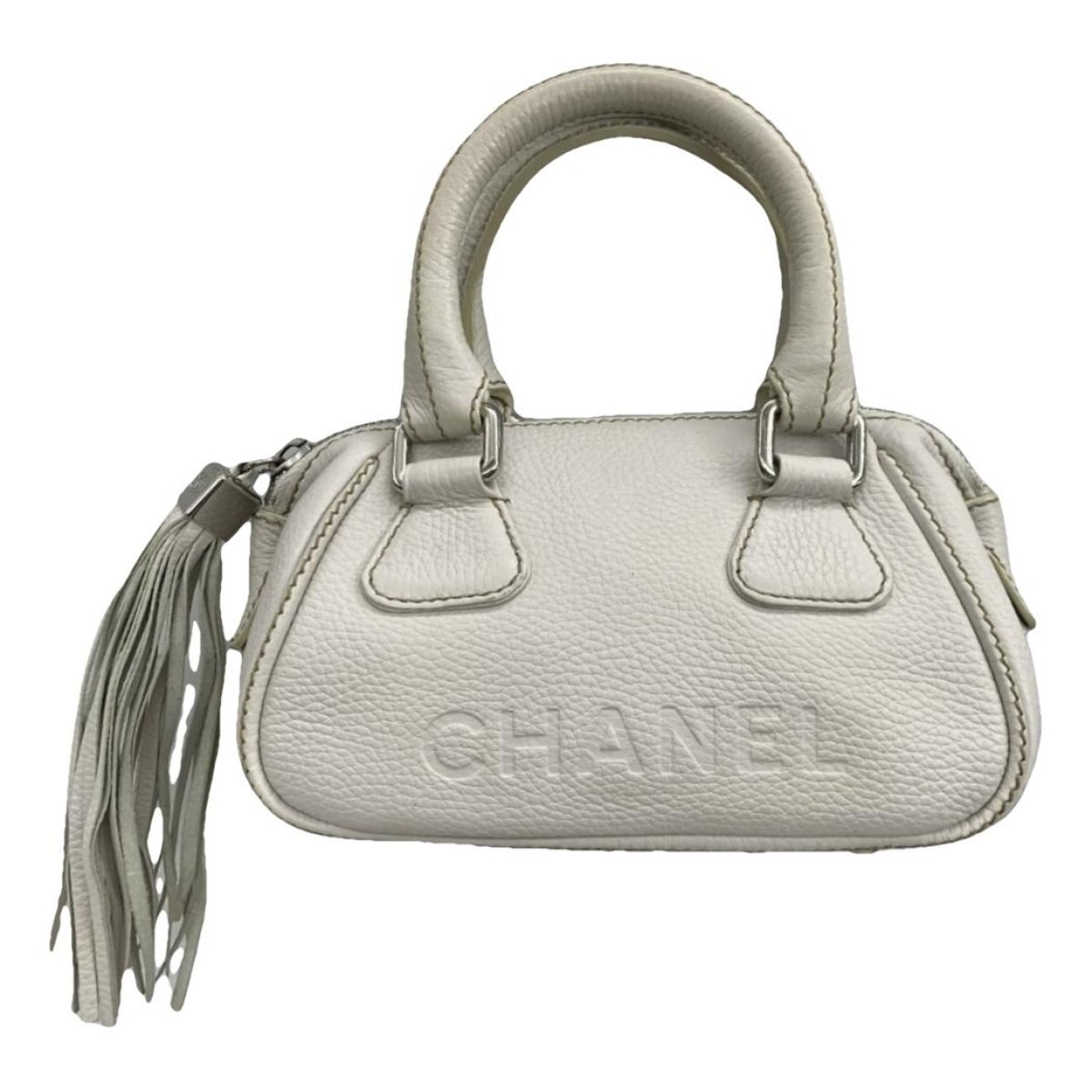 Trendy CC Top Handle leather handbag