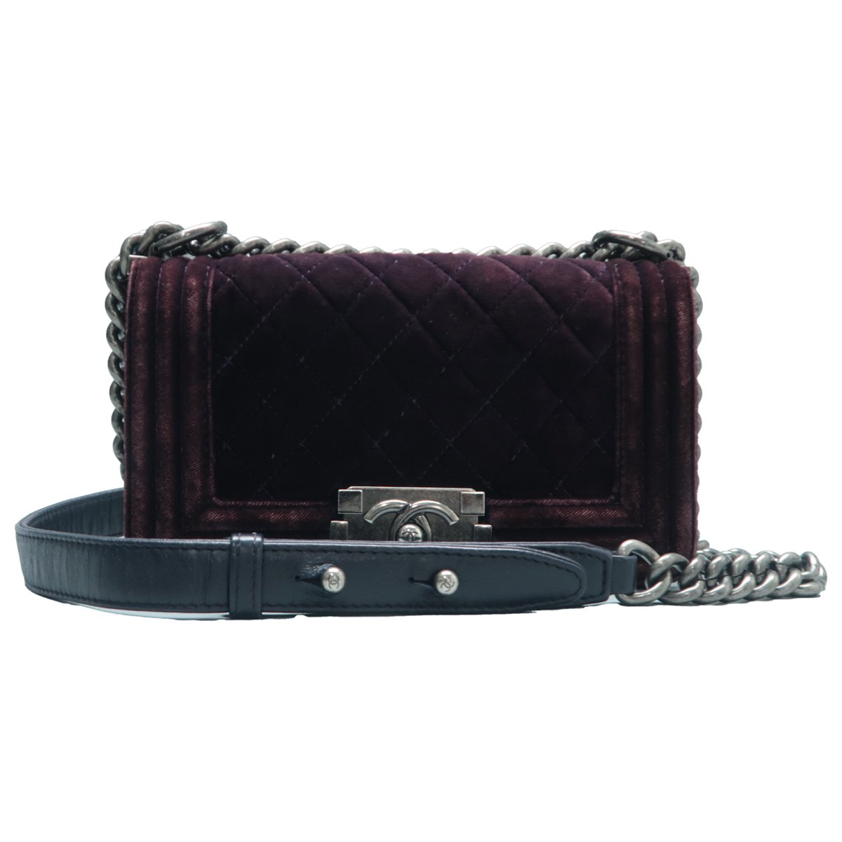 Boy velvet handbag