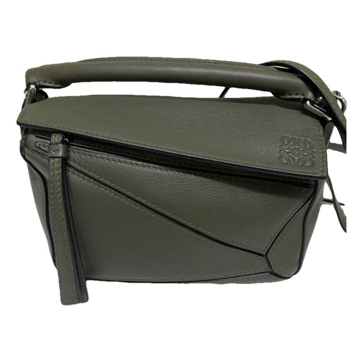 Puzzle leather handbag