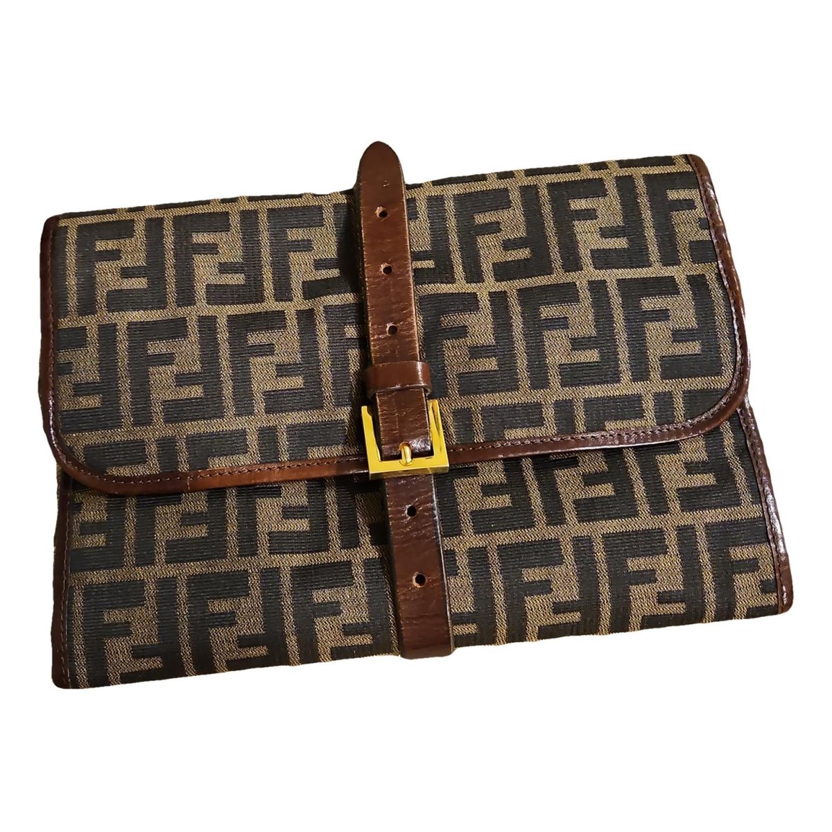 Double F cloth clutch bag