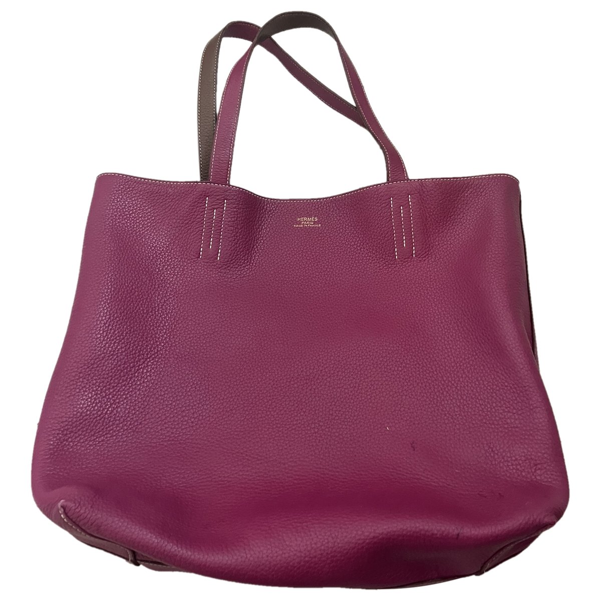 Double sens leather tote