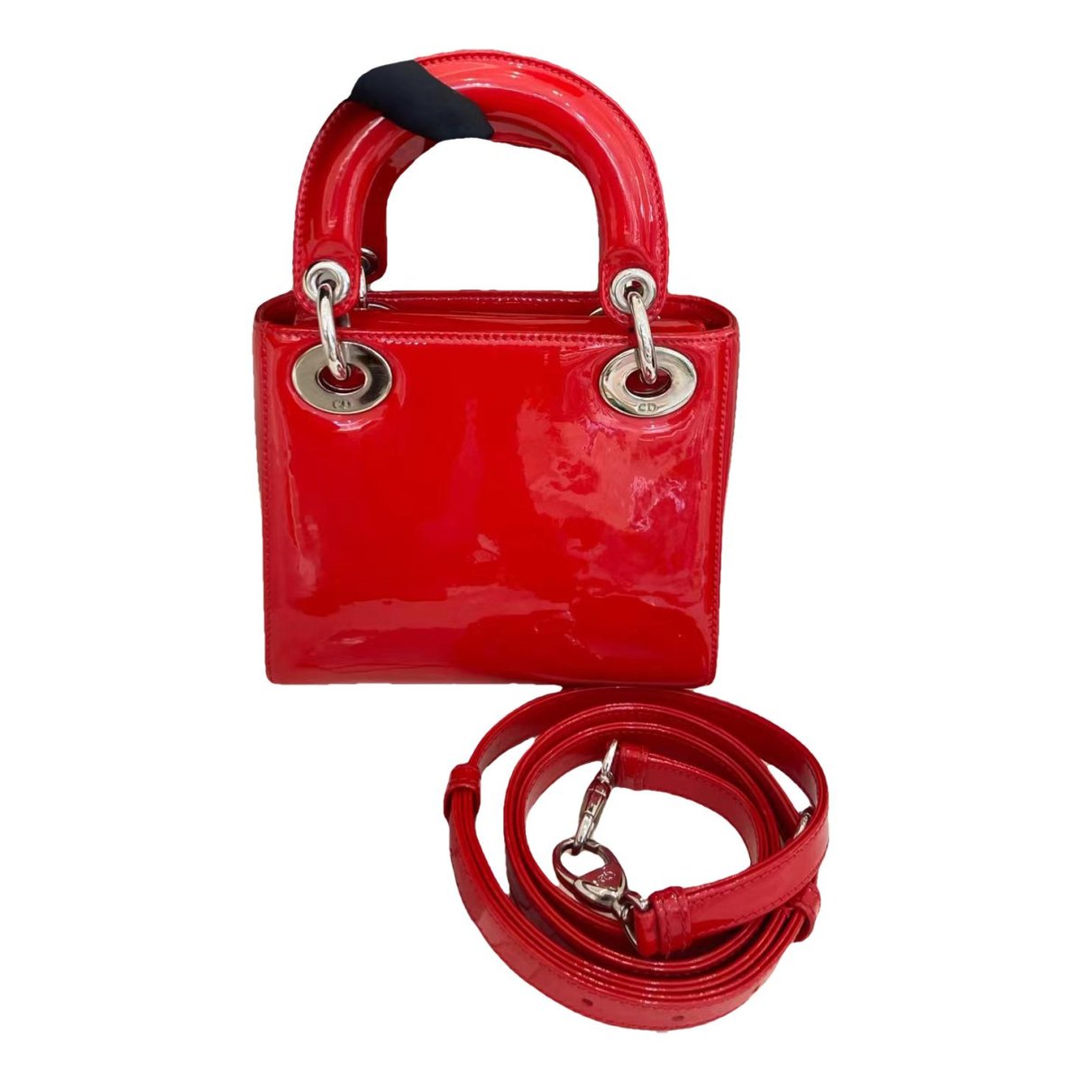 Lady Dior patent leather handbag