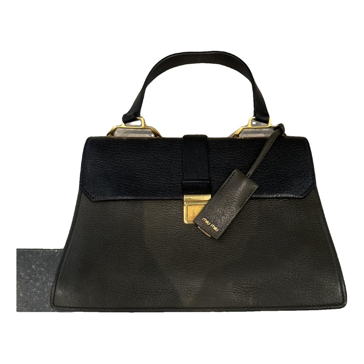 Madras leather handbag