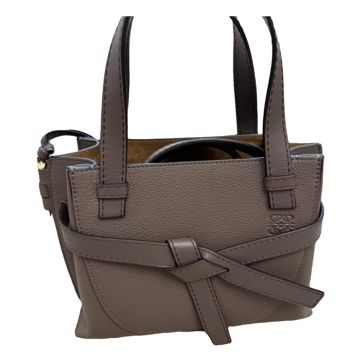 Gate Top Handle leather handbag