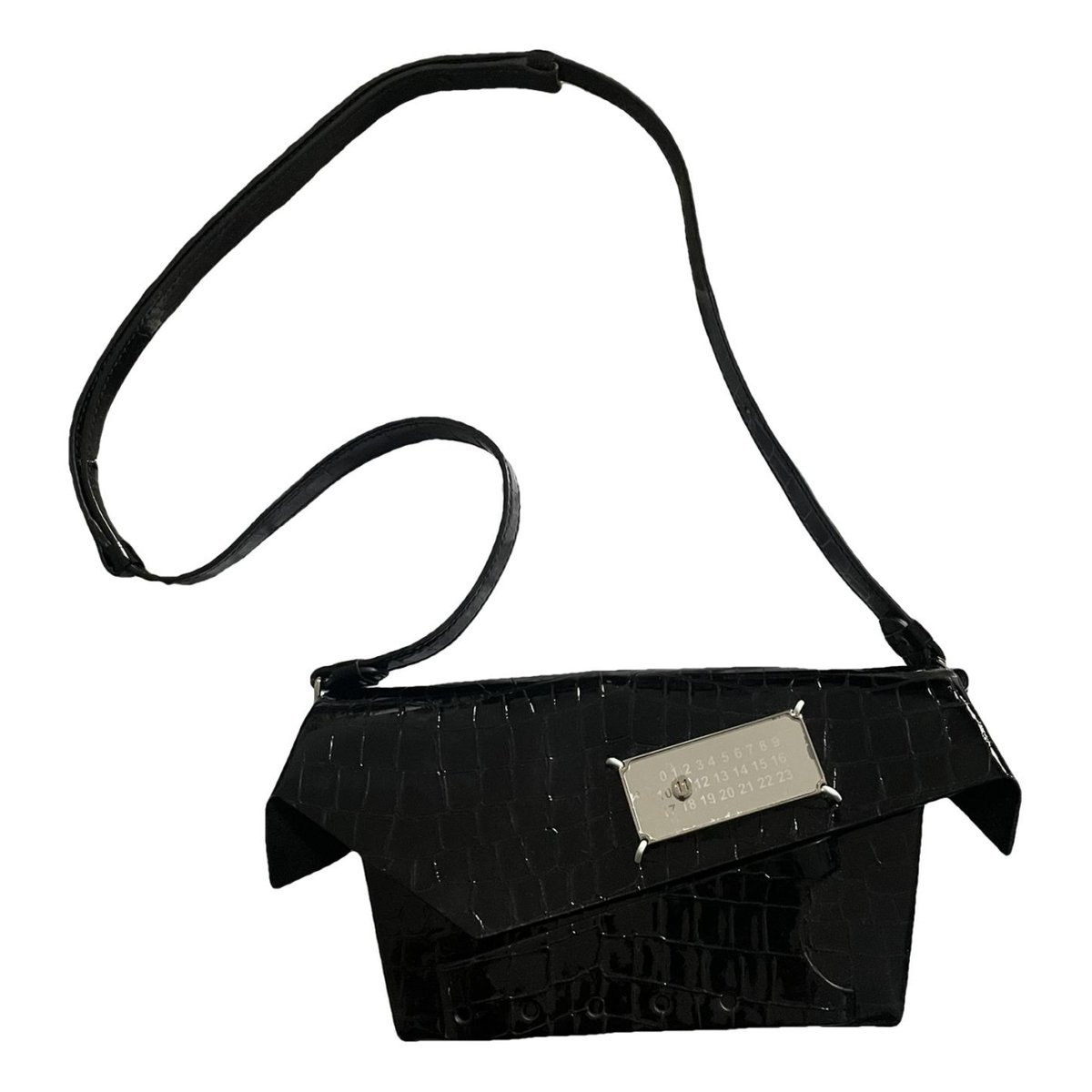 Snatched leather handbag