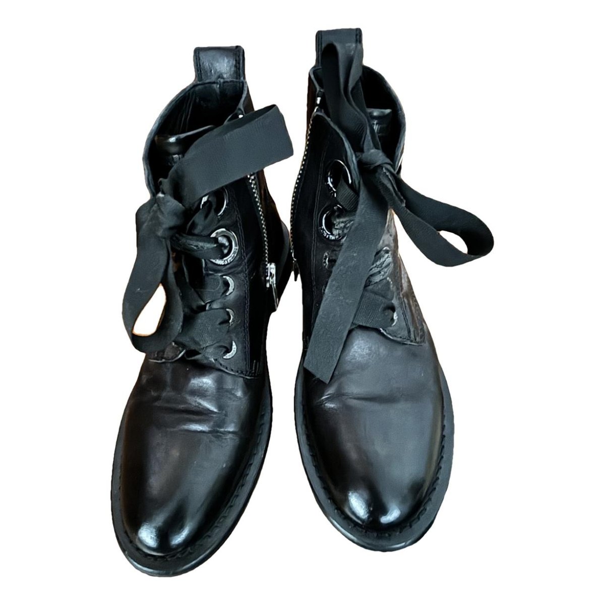 Laureen Roma leather biker boots