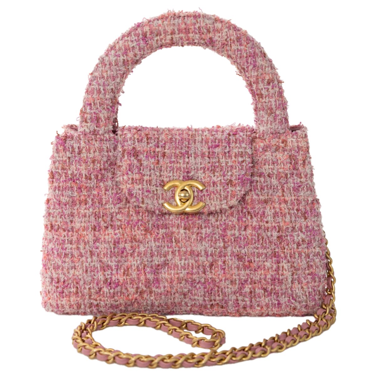 Mini Shopping tweed bag