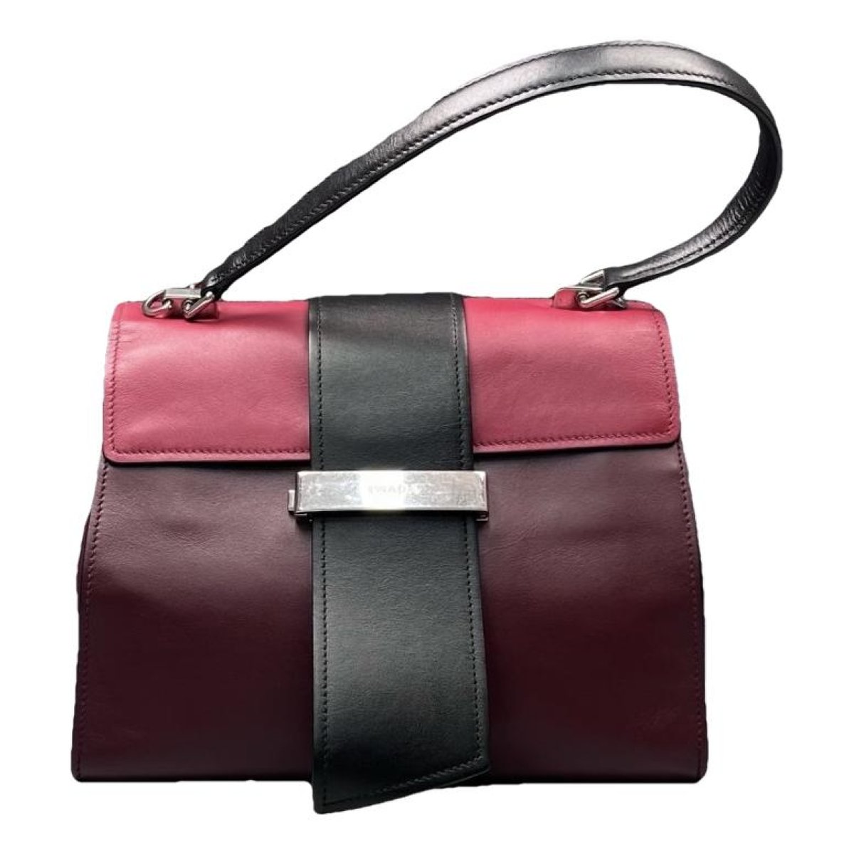 Ribbon leather handbag