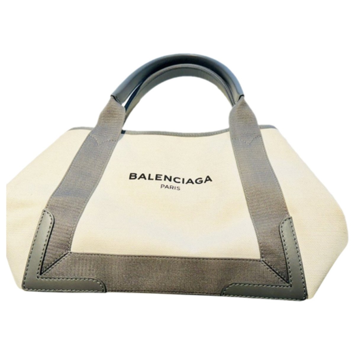 Navy cabas linen tote