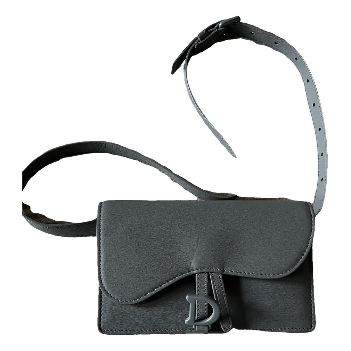 Saddle rectangular leather handbag