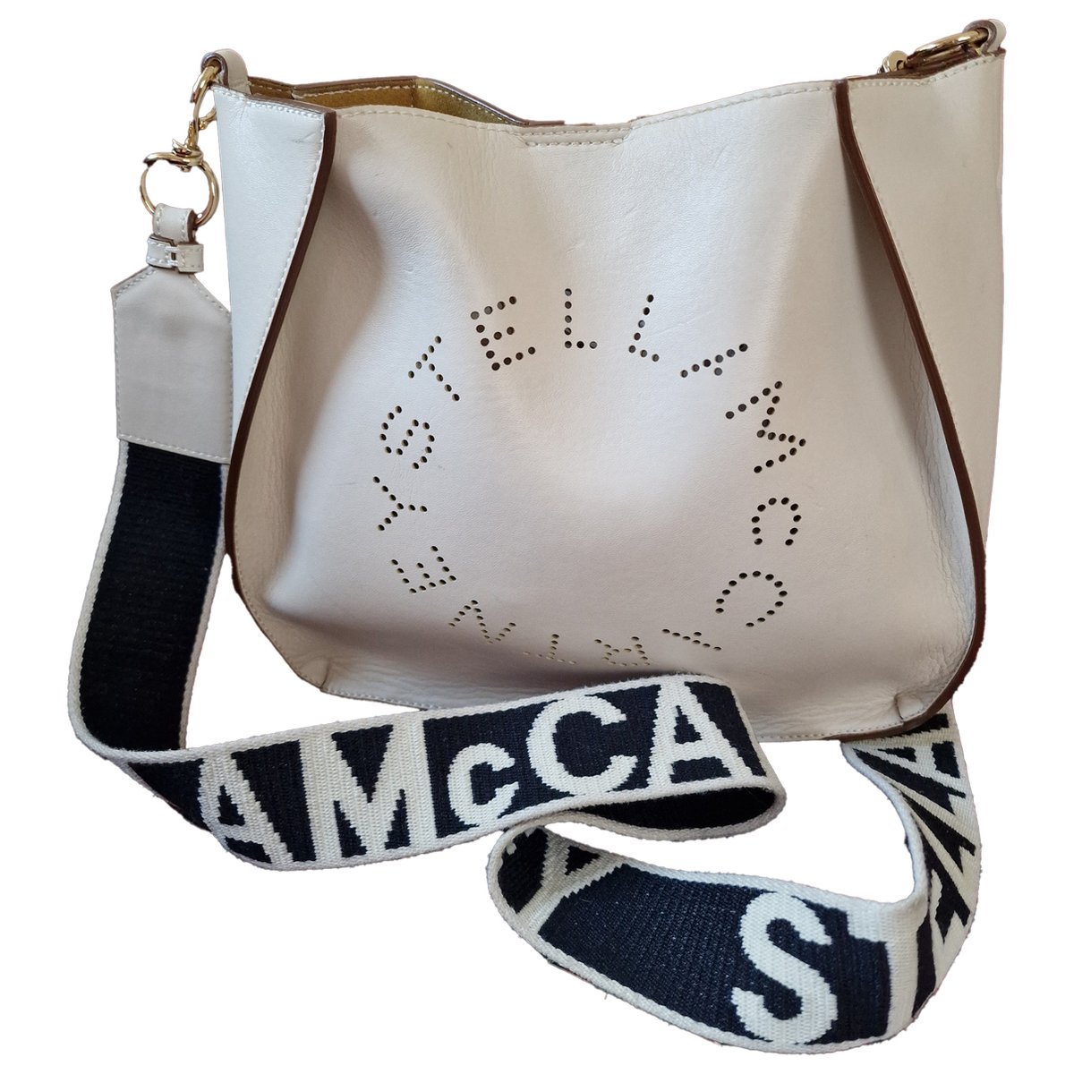 Logo vegan leather crossbody bag