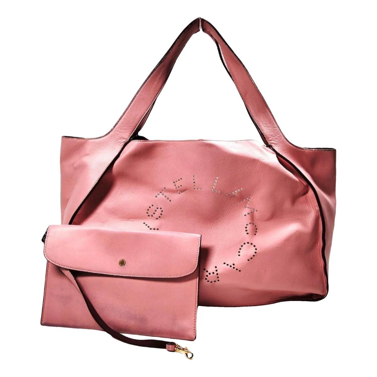 Logo vegan leather tote