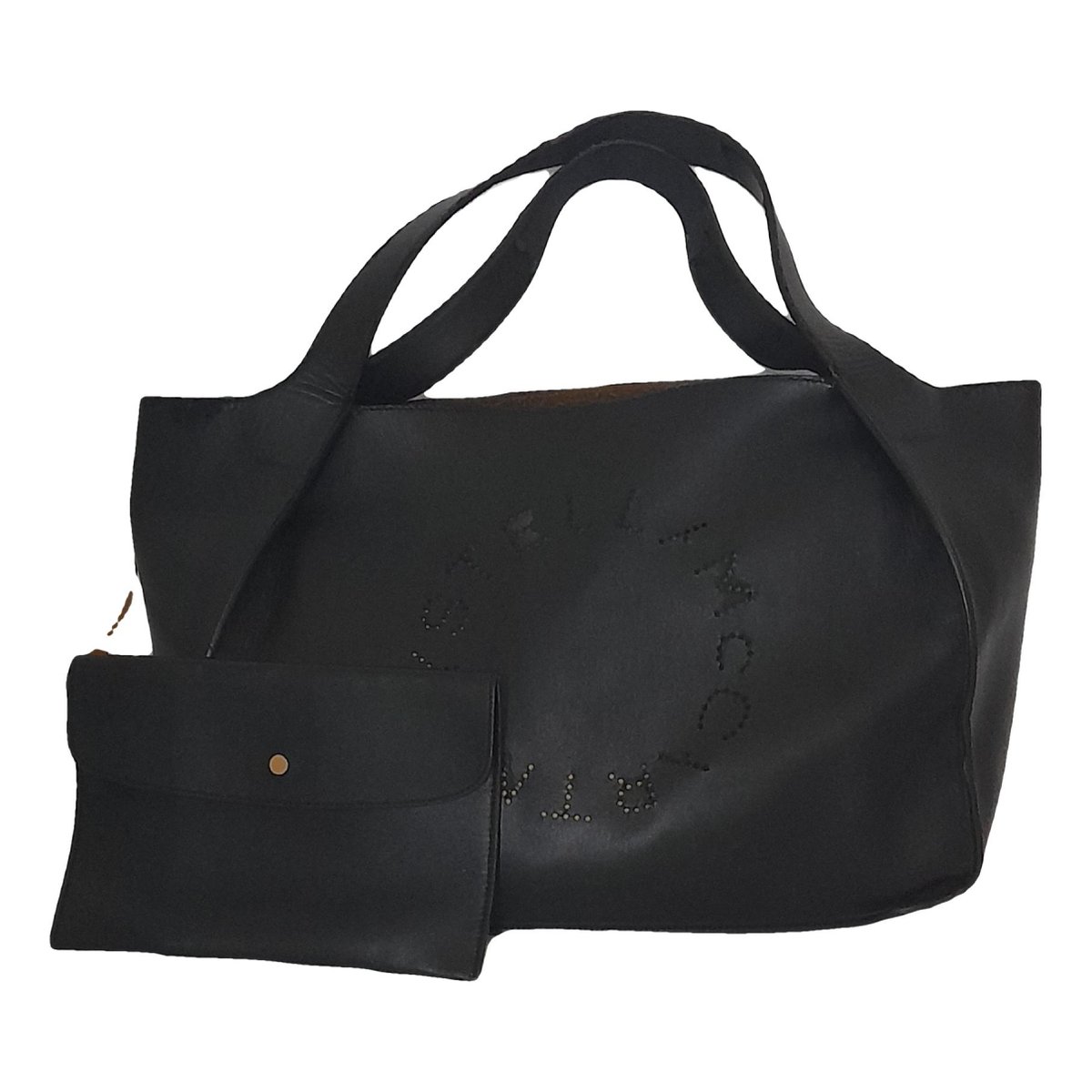Logo vegan leather handbag