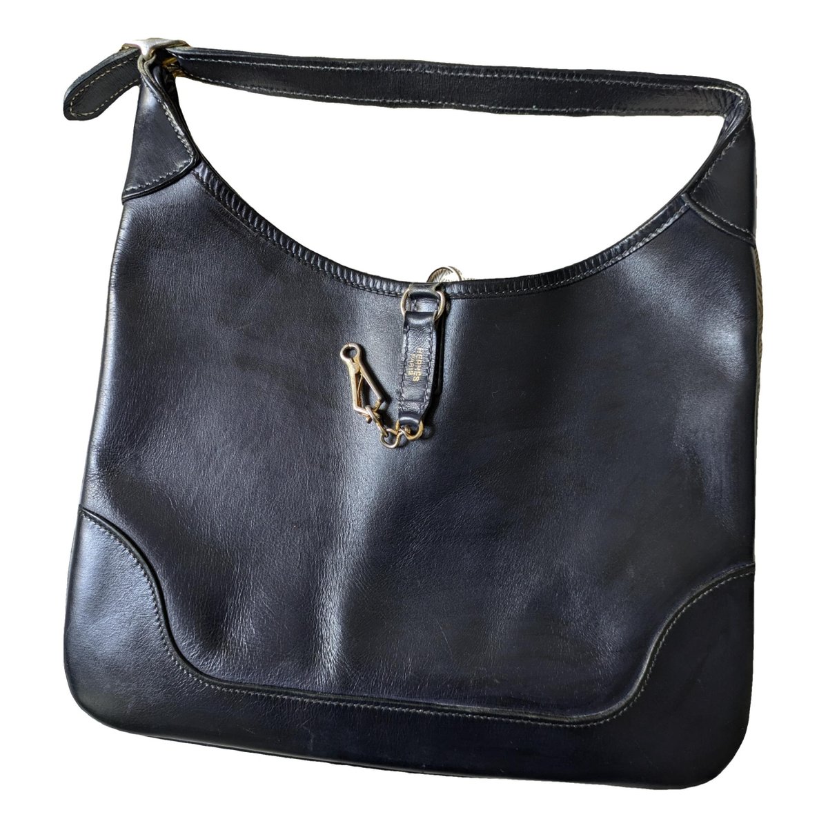 Trim leather handbag