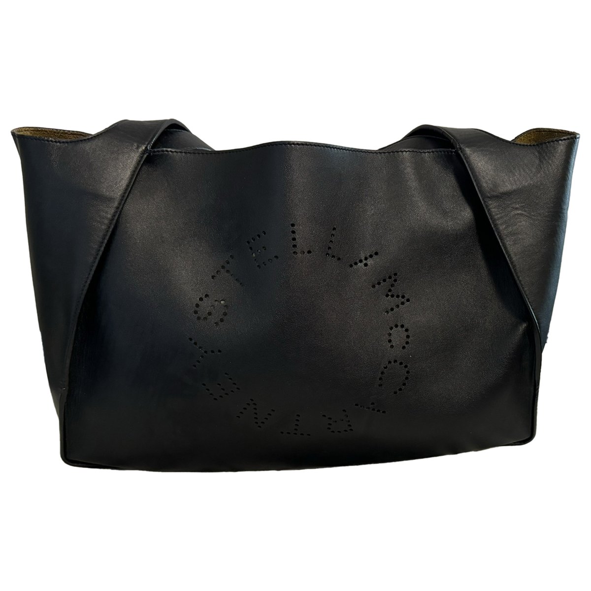 Logo vegan leather tote